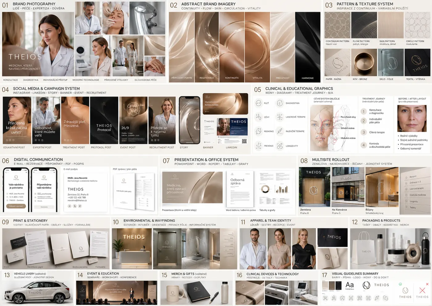 Marketingové materiály — návrhová vizualizace THEIOS
