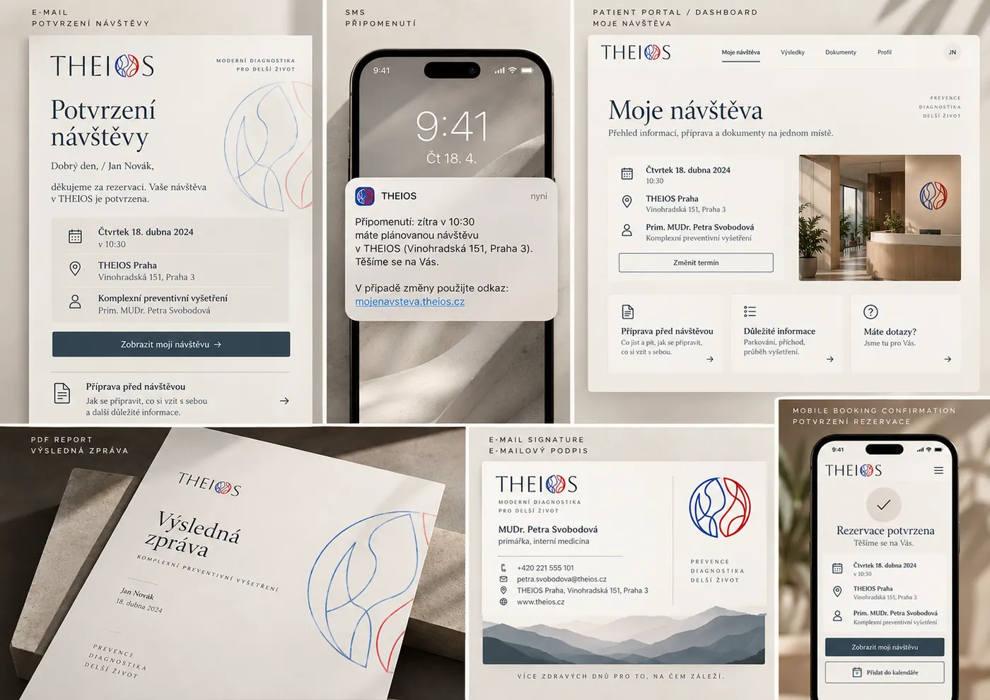 Odborná medicínská komunikace — návrhová vizualizace THEIOS